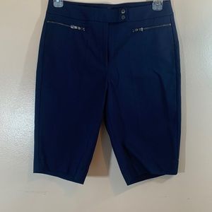 WHBM THE Officer Blue 12” Bermuda Short